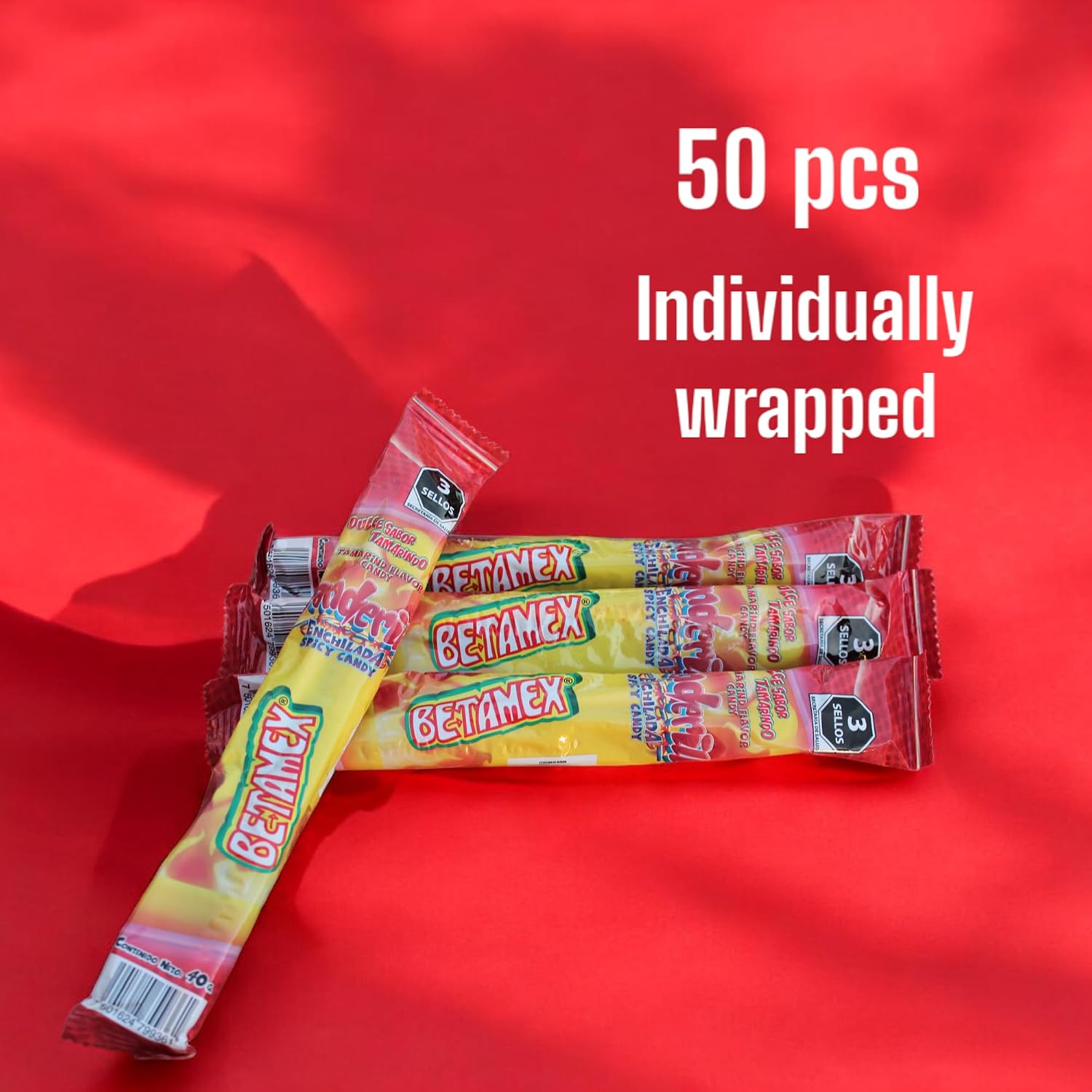 Banderilla Envuelta 2kg 50 pcs Tamarind Candy Spicy Sticks Individually Wrapped