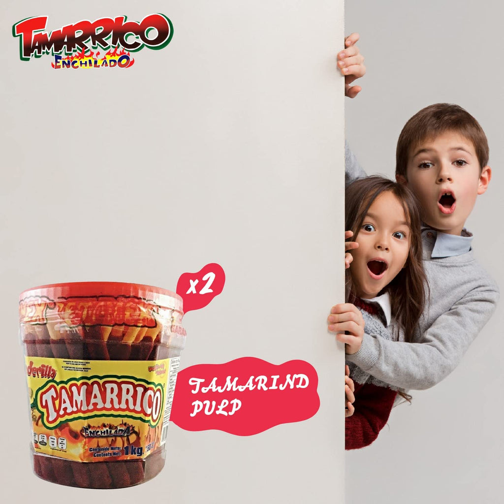 2 Pack BETAMEX Tamarrico Candy Tamarind Flavor Sticks 50 Pcs 1kg/2.2pounds – Mexican Candy – Chili and Tamarind – Spicy Flavor