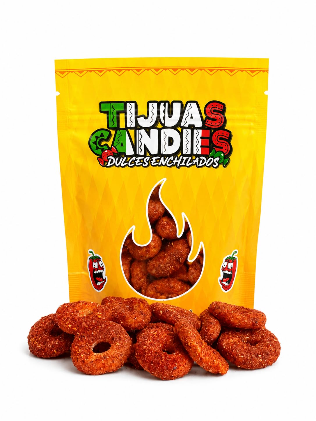 Tijuas Spicy Chamoy Gusherz Fruit Candies | Sweet, Sour & Spicy, Chamoy Coated, Mexican-Style Dulces Enchilados