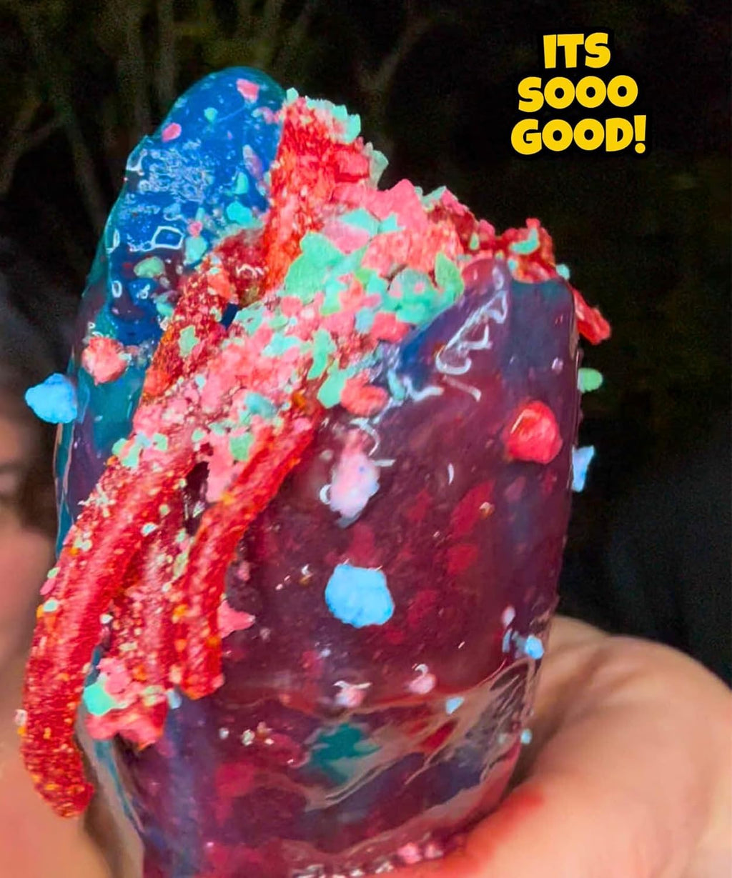 Blue Raspberry Pickle Kit With Takis-Mexican Candy Gift Box From Tiktok Fruit Rollup, Lucas Gusano Chamoy, Lucas Swinkles Salsagheti, Gushers, Mango Candy Powder-Tiktok Trend Item by Food Crush