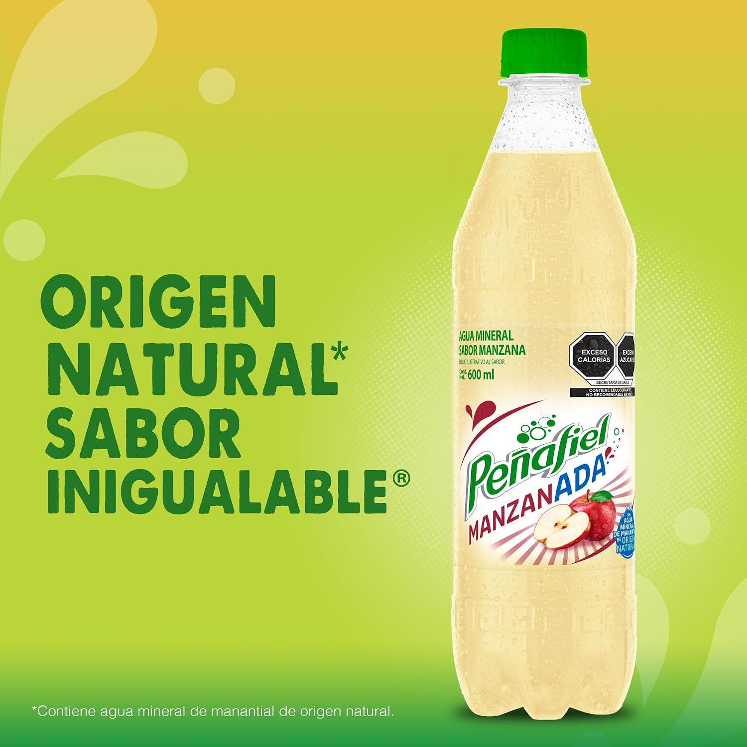 Peñafiel Manzanada, Botella Pet, 600 ml, 12 piezas
