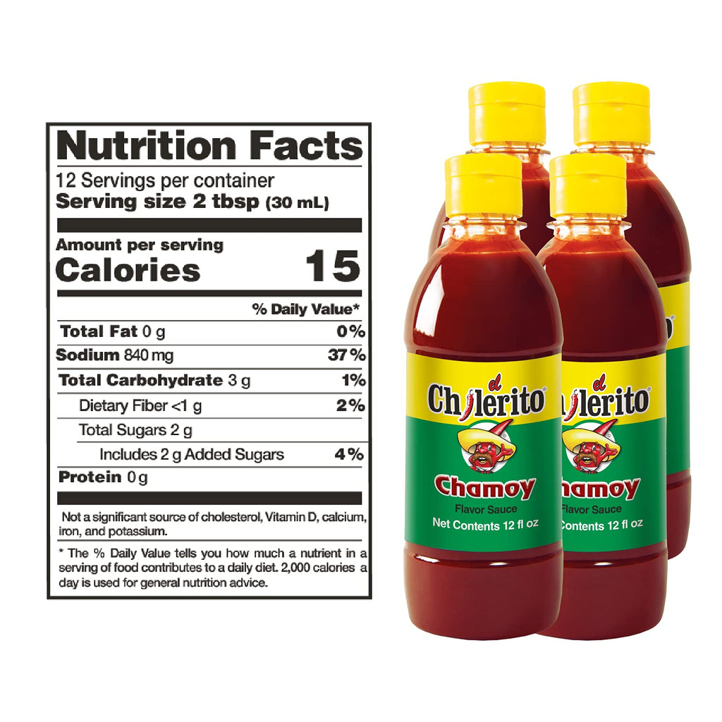 4 Pack EL CHILERITO Sauce Chamoy Flavor 355ml/ 12 Fl. Oz - Mexican Foods - Excellent For Garnishing Fruits And Snacks - Mexican Flavor - To Share With Friends And Family - Kosher - Natural Ingredients - Chili – Chamoy