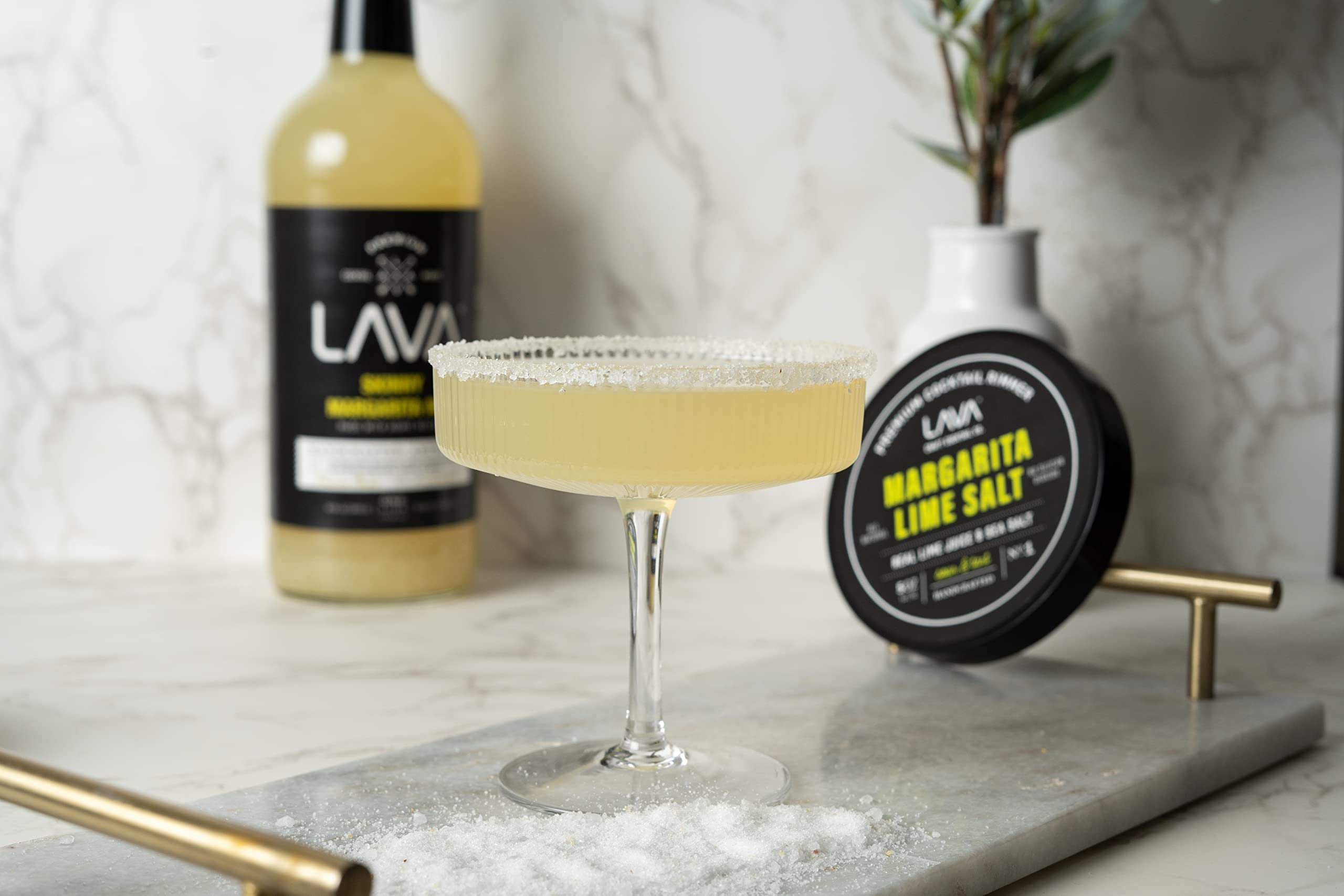 LAVA Premium Chile Lime Clásico Cocktail Rimmer 5oz, All Natural Bloody Mary Rimmer, Michelada Rimmer, Margarita Rimmer Salt, No Silicon Dioxide, with Screw-On Lid