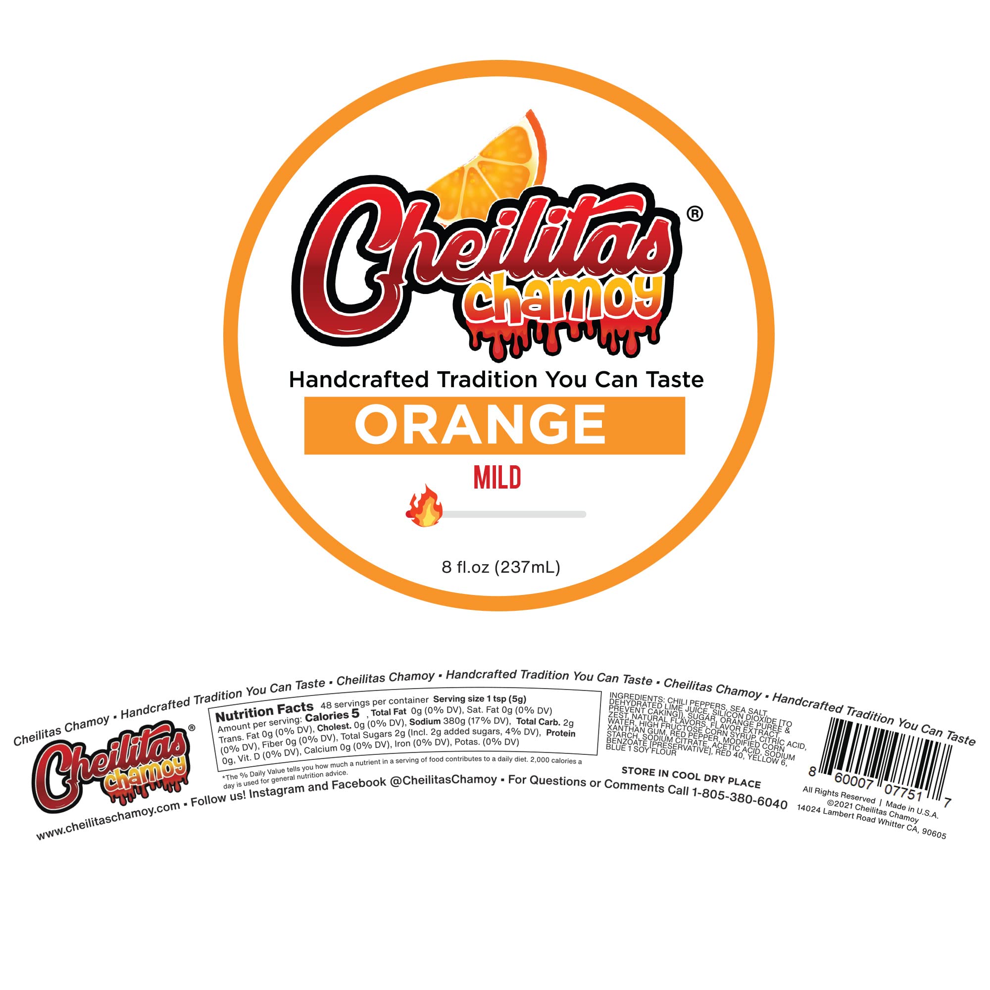Cheilitas Chamoy Mexican Rim Candy Dip Paste 8 oz | Hand Crafted for Drinks, Cocktails, Micheladas, Beer and More (Tamarind)