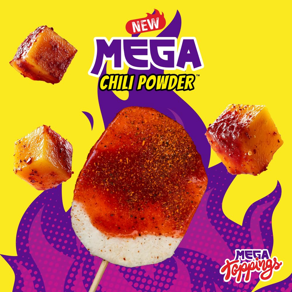 Mega Chili Powder – 6 oz Authentic Mexican Seasoning for Fruit, Candy & Drinks – Sweet, Tangy, Salty & Mildly Spicy with Bold, Classic Flavor