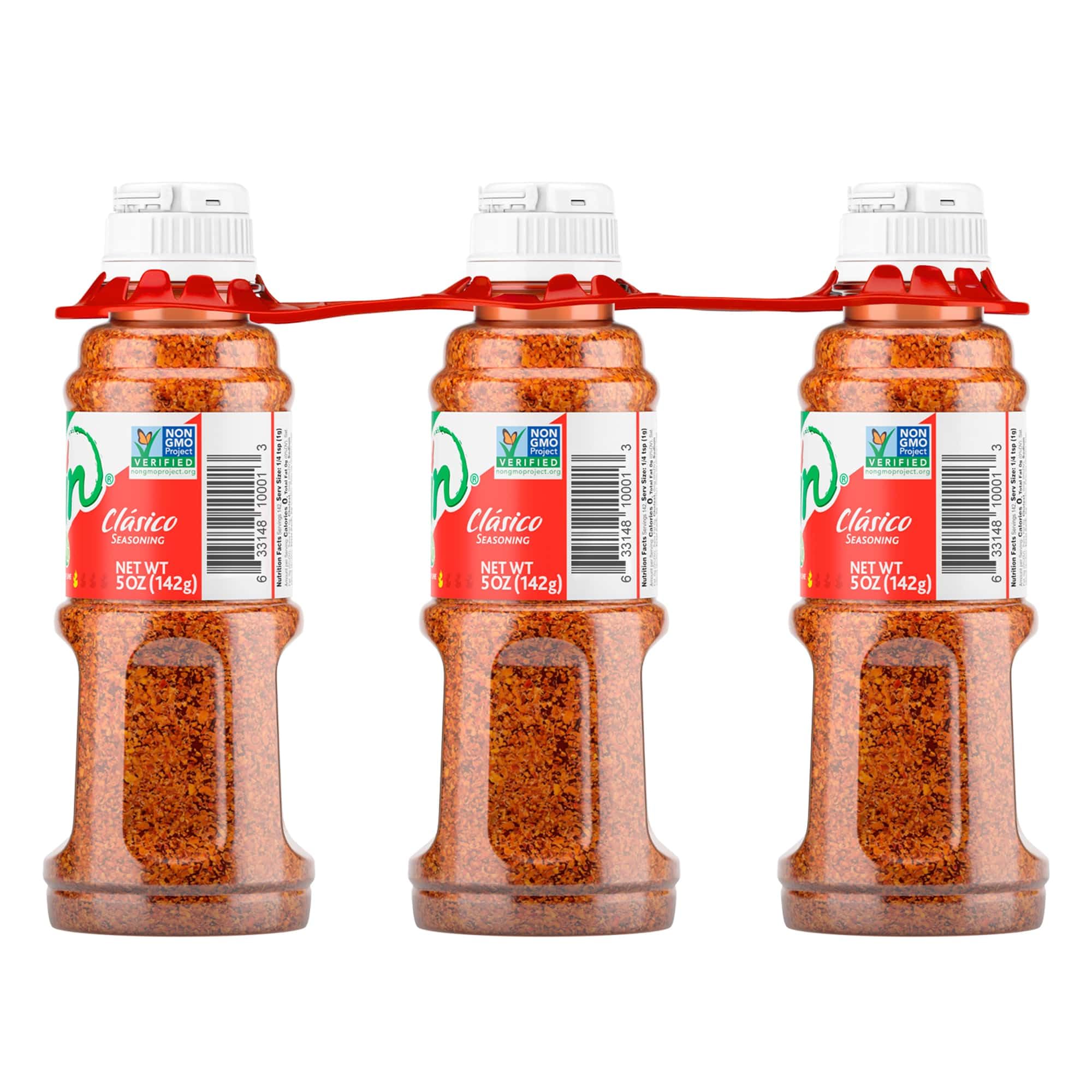 Tajin Clásico Seasoning Authentic Mexican Chili Lime Spice Blend for Fruit, Snacks, Tacos and Cocktails, Gluten-Free Zesty Flavor Enhancer 14 oz (Pack of 2)