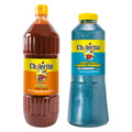 EL CHILERITO Chamoy Sauce Mango FLavor 1L/ 32.8 Fl. oZ + Blueberry Flavor Candy Powder 960g/ 32.2 Fl.Oz - Mexican Food - For Snacks, Fruits And Cocktails - To Share With Family And Friends - Mango