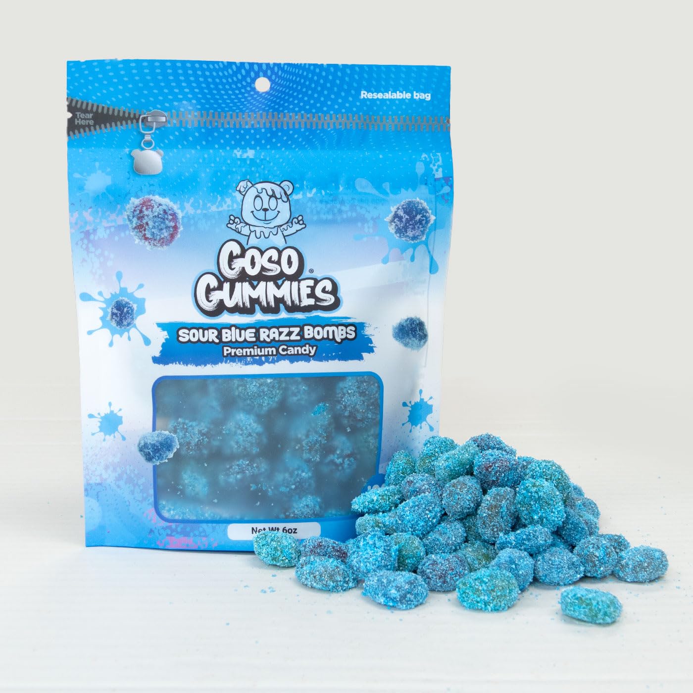Goso Gummies Spicy Chamoy Gusher Bombs – 6oz Resealable Bag – Tangy Chamoy Filled Gusher Candy