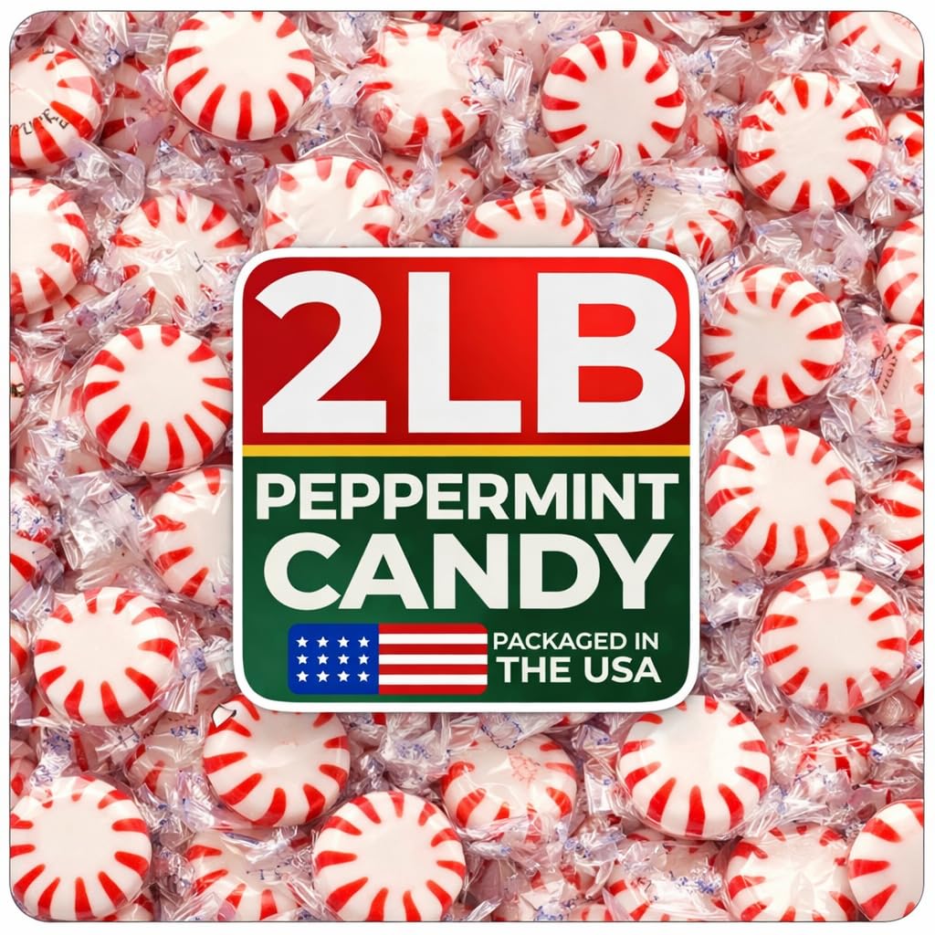 Strawberry Hard Candy Individually Wrapped by Cambie, 2 lbs of Strawberry Candy with a Deliciously Sweet Hard Exterior with a Soft, Fruit-Filled Center