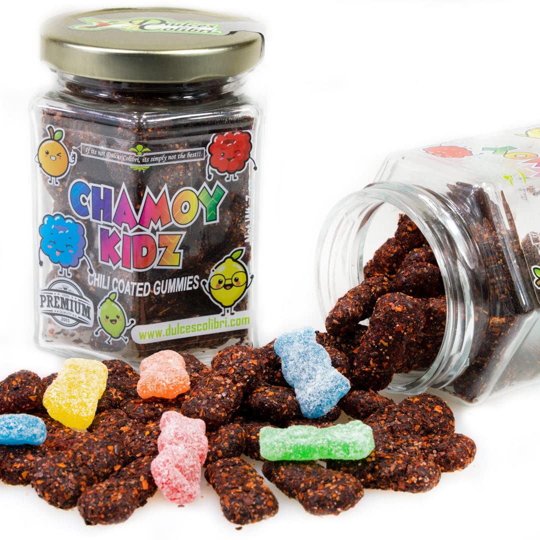 Dry Chamoy Coated Mango Gummies | 9oz Jar | PREMIUM | Mess Free | Authentic Bold Mexican Flavors | Artisan Made, Fresh & Delicious|