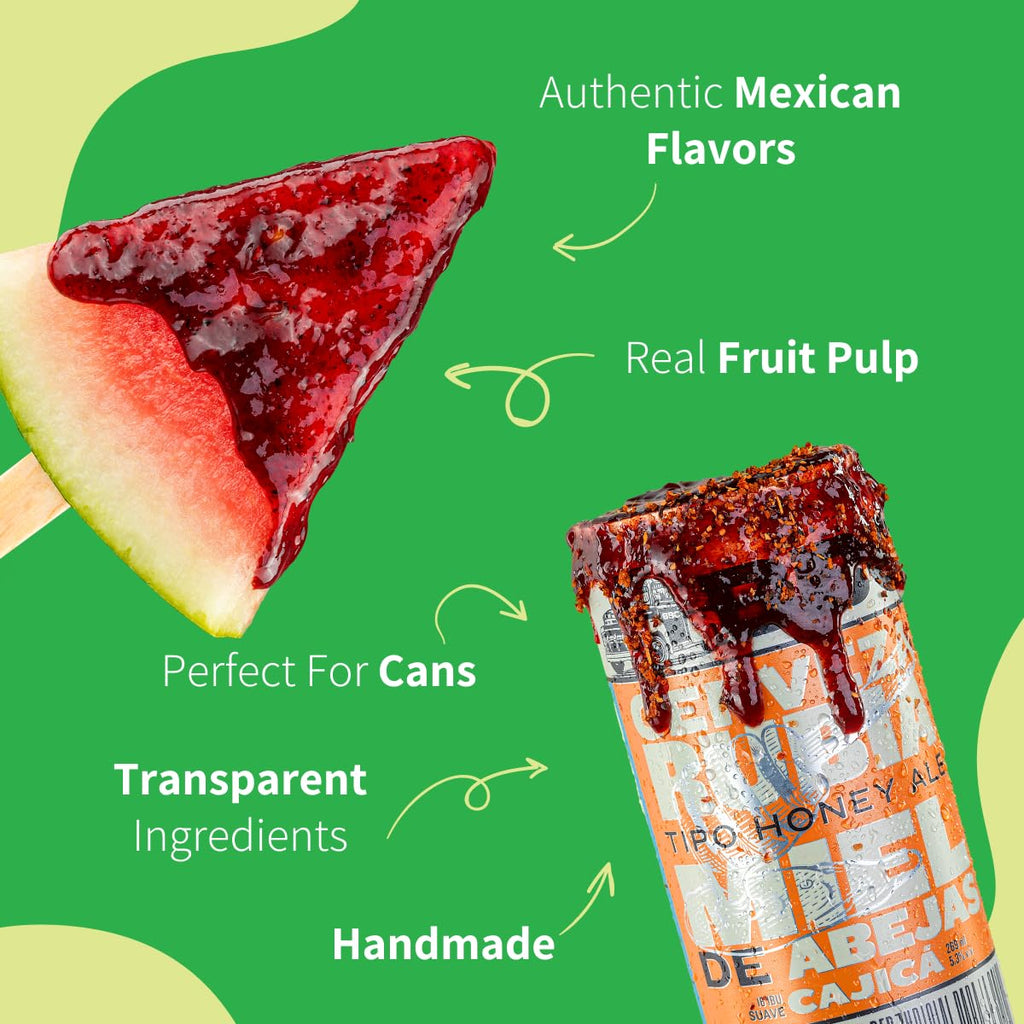 CHILEMOY Rim Dip Chamoy | Handcrafted Mexico | Chamoy Rim Paste for Cocktails, Beer, Seltzer, Michelada Rim Dip | Tajin Rimmer for Cocktails 8oz Mango