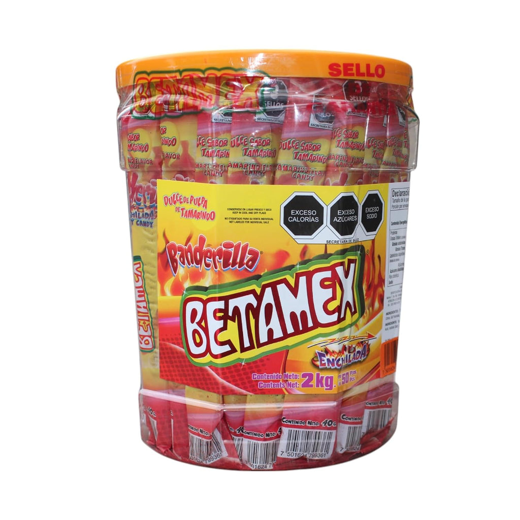 Banderilla Envuelta 2kg 50 pcs Tamarind Candy Spicy Sticks Individually Wrapped