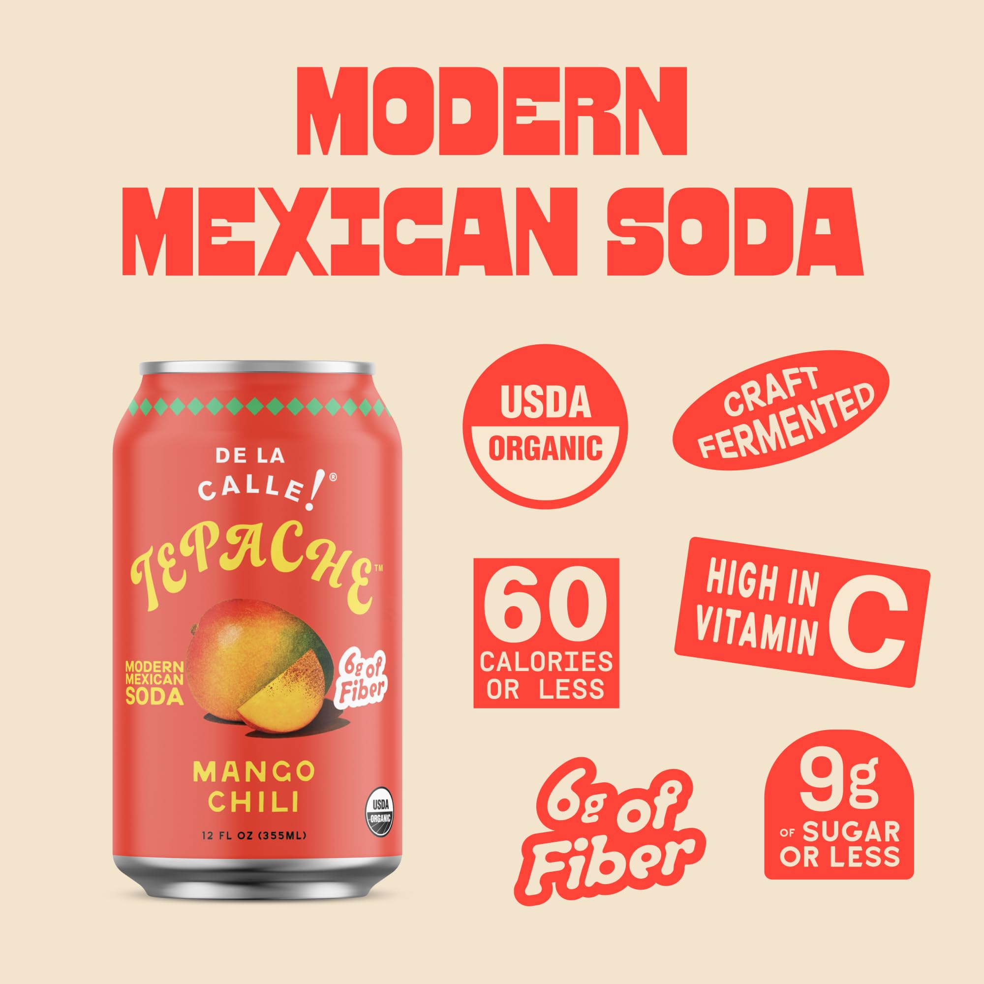 De La Calle Tepache - Mixta Variety Pack - Modern Mexican Soda - Craft Fermented Pineapple Sparkling Beverage - Certified Organic, Non-Alcoholic, Healthy Soda, Low Sugar, Low Calorie, Non-GMO