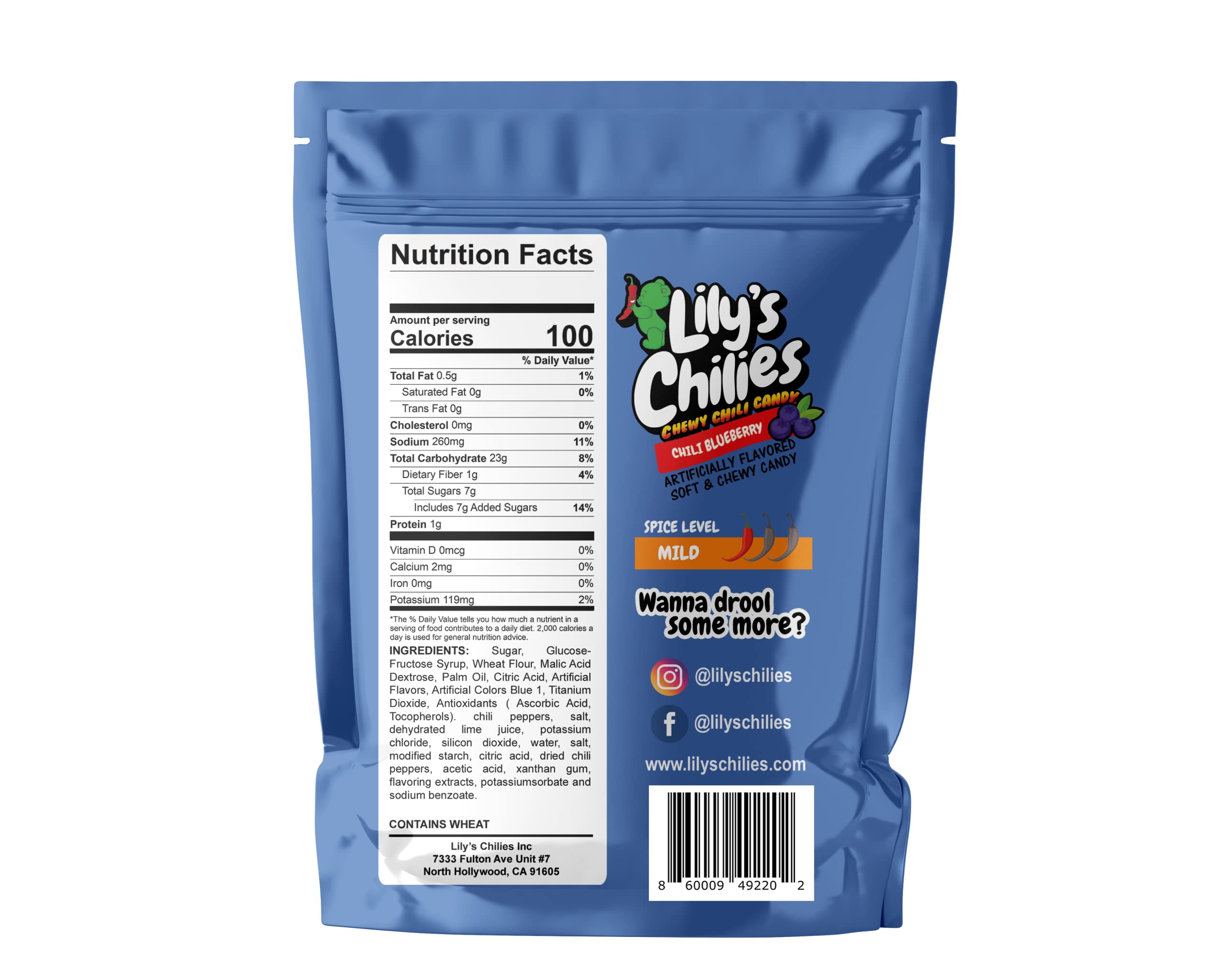 Lilys Chilies, Sour and Chili Chewy Candy (Chili Strawberry Belts)
