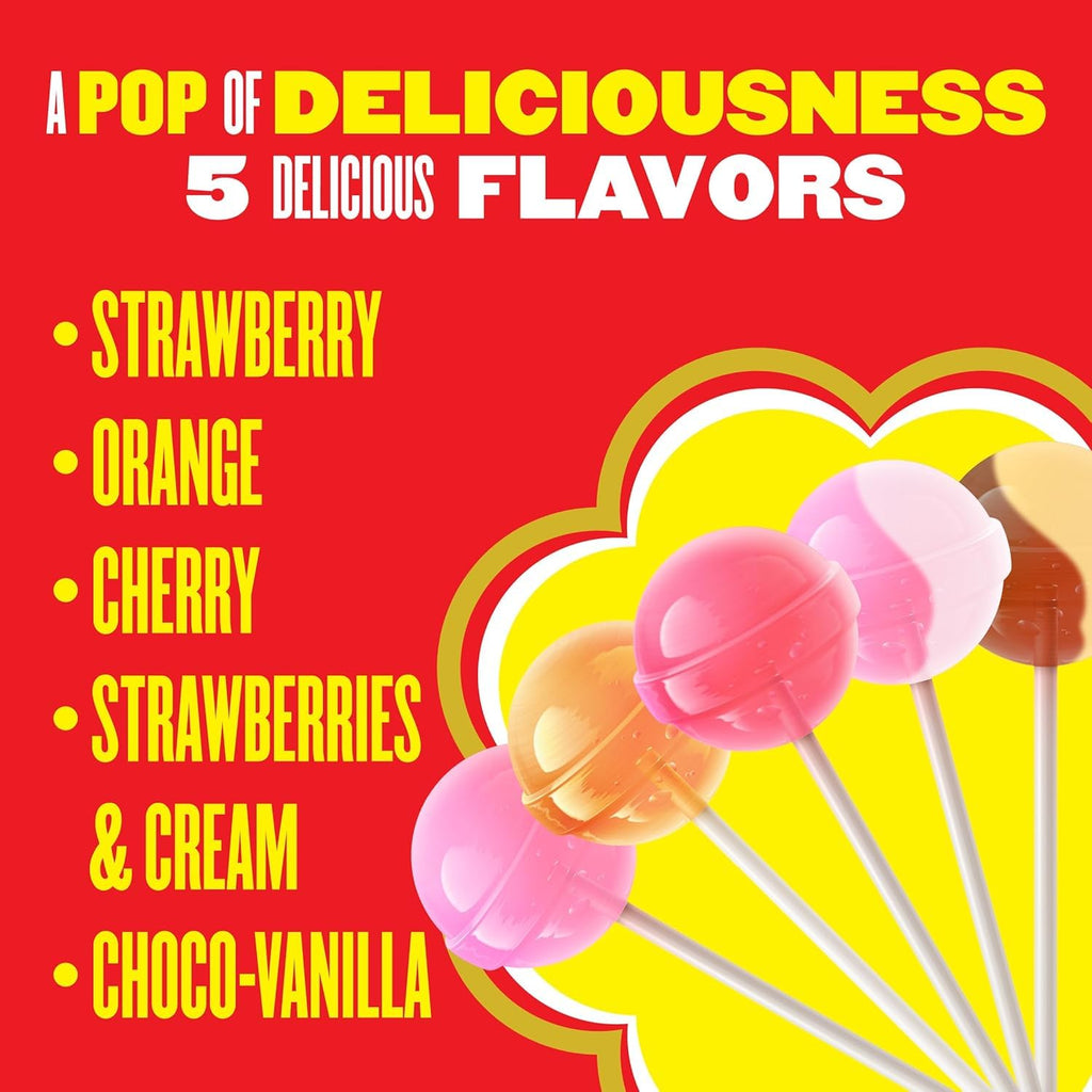 Chupa Chups Mini Lollipop Assortment, Five Flavors, Easter Candy Bulk, Easter Basket Essentials Stuffers for Kids and Adults, Individually Wrapped, 50.8 Ounce Bag (240 Suckers)