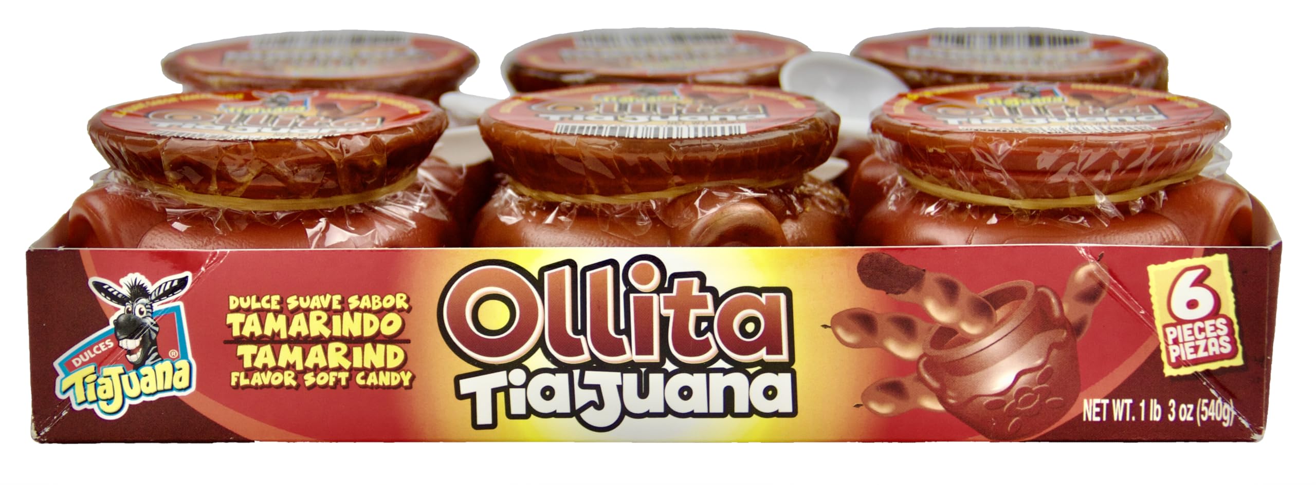 Ollita Tiajuana - Mini-Pot Tamarind Flavor Soft Candy: Dulce Suave Sabor Tamarindo