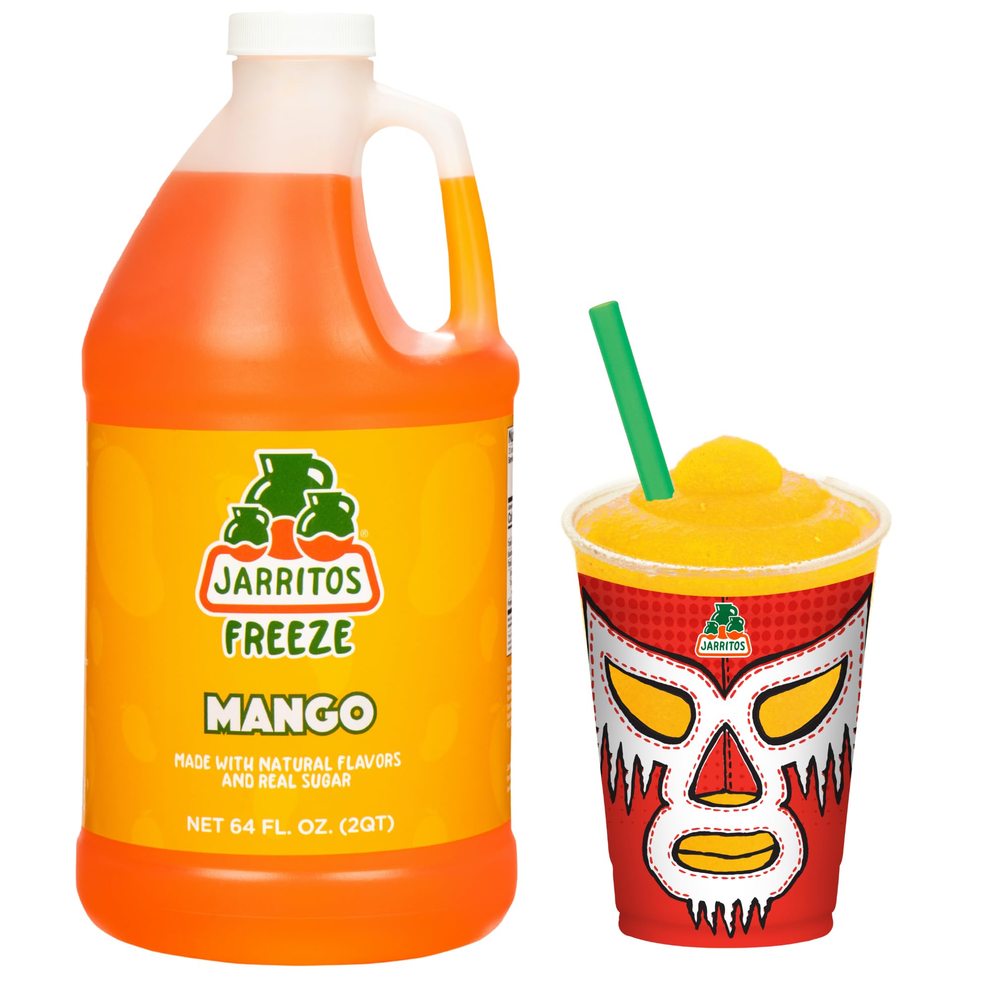 Jarritos® Freeze Lime Frozen Uncarbonated Beverage Concentrate, 1/2 Gallon Bottle – 5:1 Mix Ratio for Slushies, Granitas & Frozen Drink Machines – Bright Limonada Citrus Flavor – 33 Servings