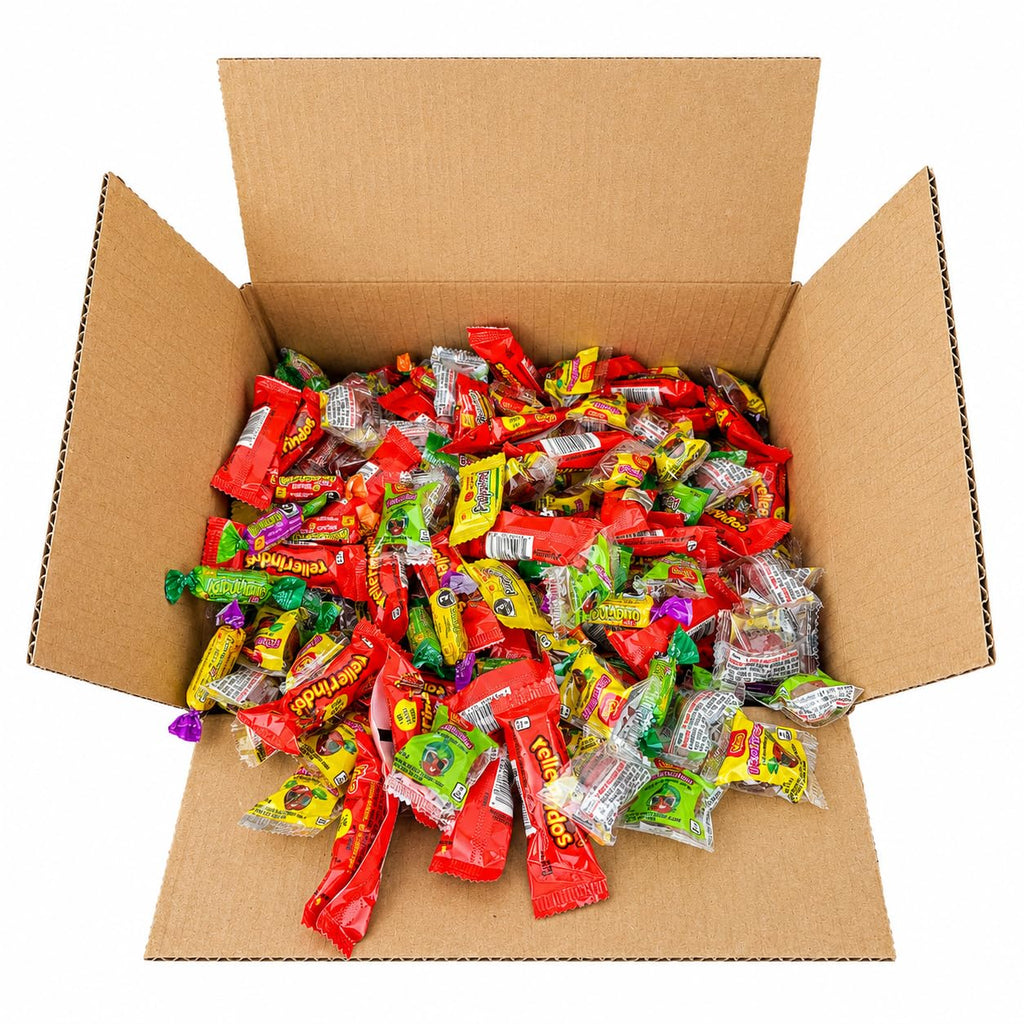 Mexican Candy Bulk (433 Count) 6.5 lbs, Dulces Mexicanos, Vero Rellerindos, Pulparindo, De La Rosa, Tamarind, Pinata Candy Mix, Halloween