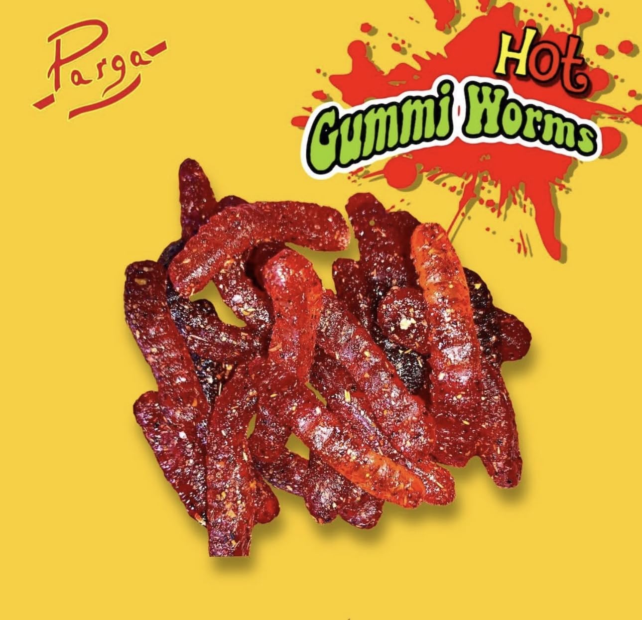 bloody gummy worms mexican dulces enchilados w/chamoy dip 11oz