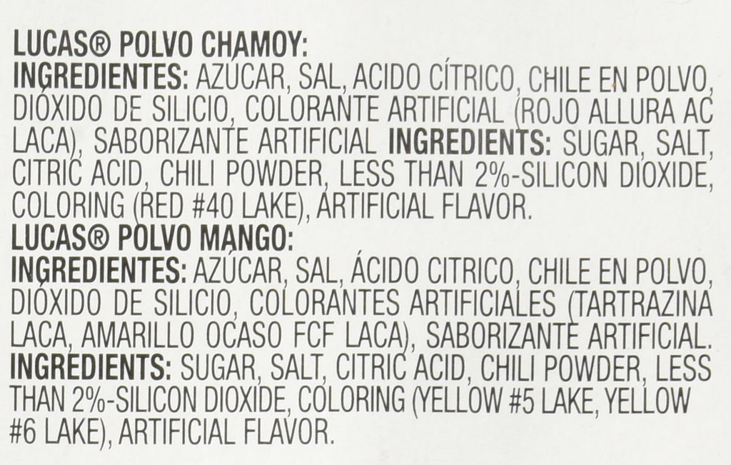 LUCAS CHAMOY / MANGO 12 CHAMOY & 12 MANGO FLAVORED POWDER 24