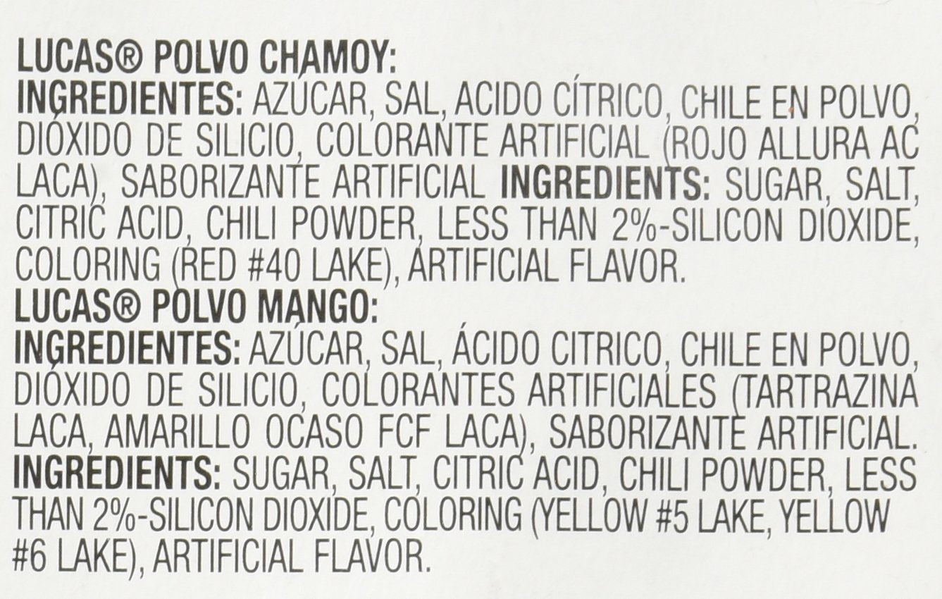 LUCAS CHAMOY / MANGO 12 CHAMOY & 12 MANGO FLAVORED POWDER 24