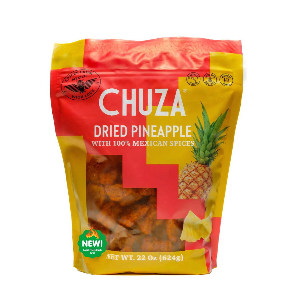 CHUZA Spicy Dried Mango Snacks Bites (4.5 oz. Pack of 2) – Mexican Candy Style Sweet Chili Dried Mango, with Chili Seasoning, Chili Powder, Dried Fruit Snacks, Spicy Snacks