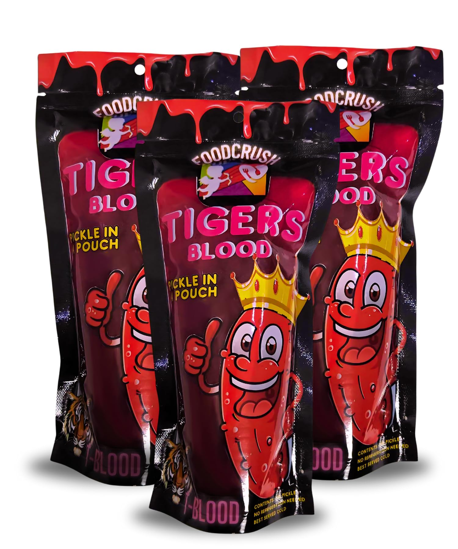 Food Crush Chamoy Pickles In A Pouch (Pack of 3) Used in the Chamoy Pickle Kit by Tiktok trend items