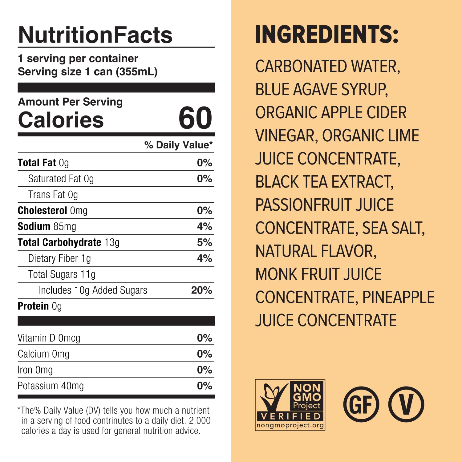 Mocktail Club Jalisco Passionfruit Sparkling Non-Alcoholic Cocktail 12oz (12pk), 80 Cals, Gluten-Free, No Artificial Ingredients, Zero Proof – with Passionfruit