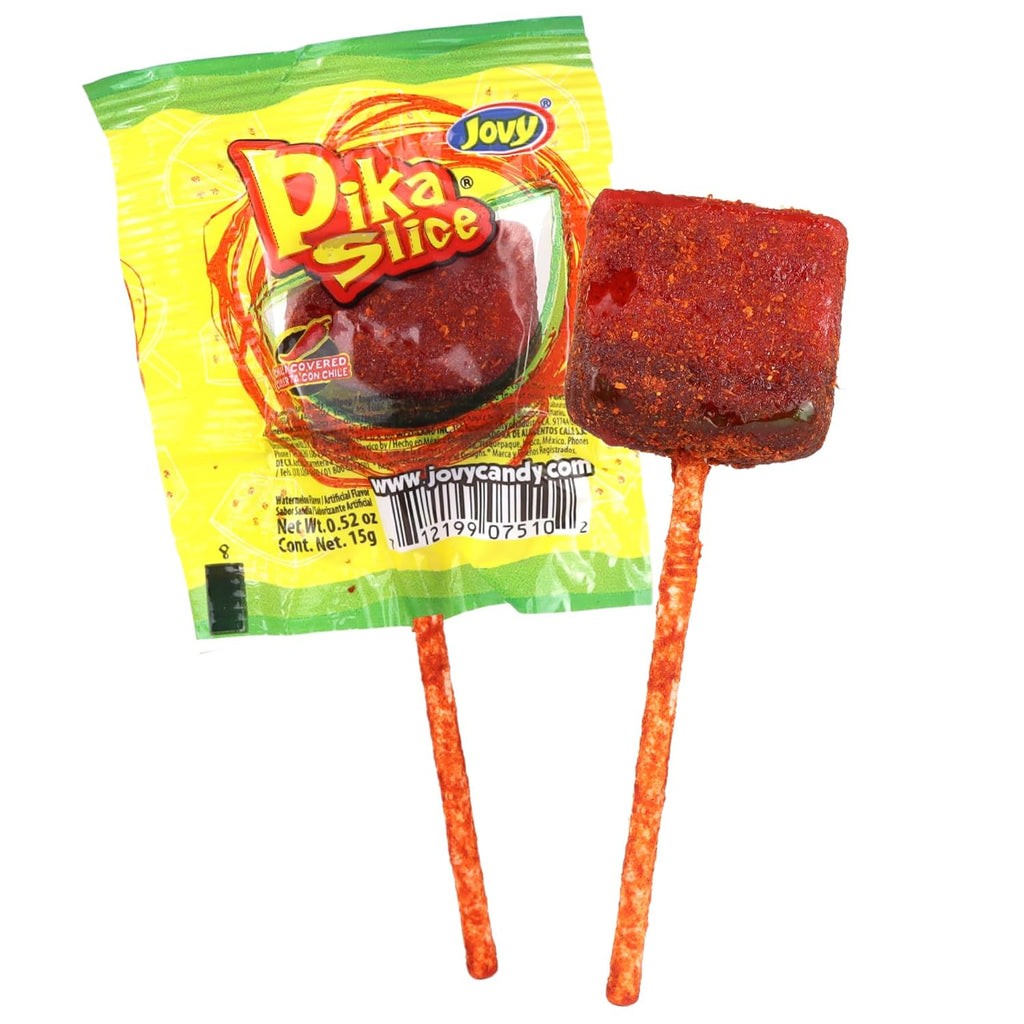 Watermelon Chili Lollipops, Individually Wrapped Mexican Suckers, Pinata Candy and Party Favors, Swirl Sticker Included, 6 Ounce Bags, (Pack of 2)