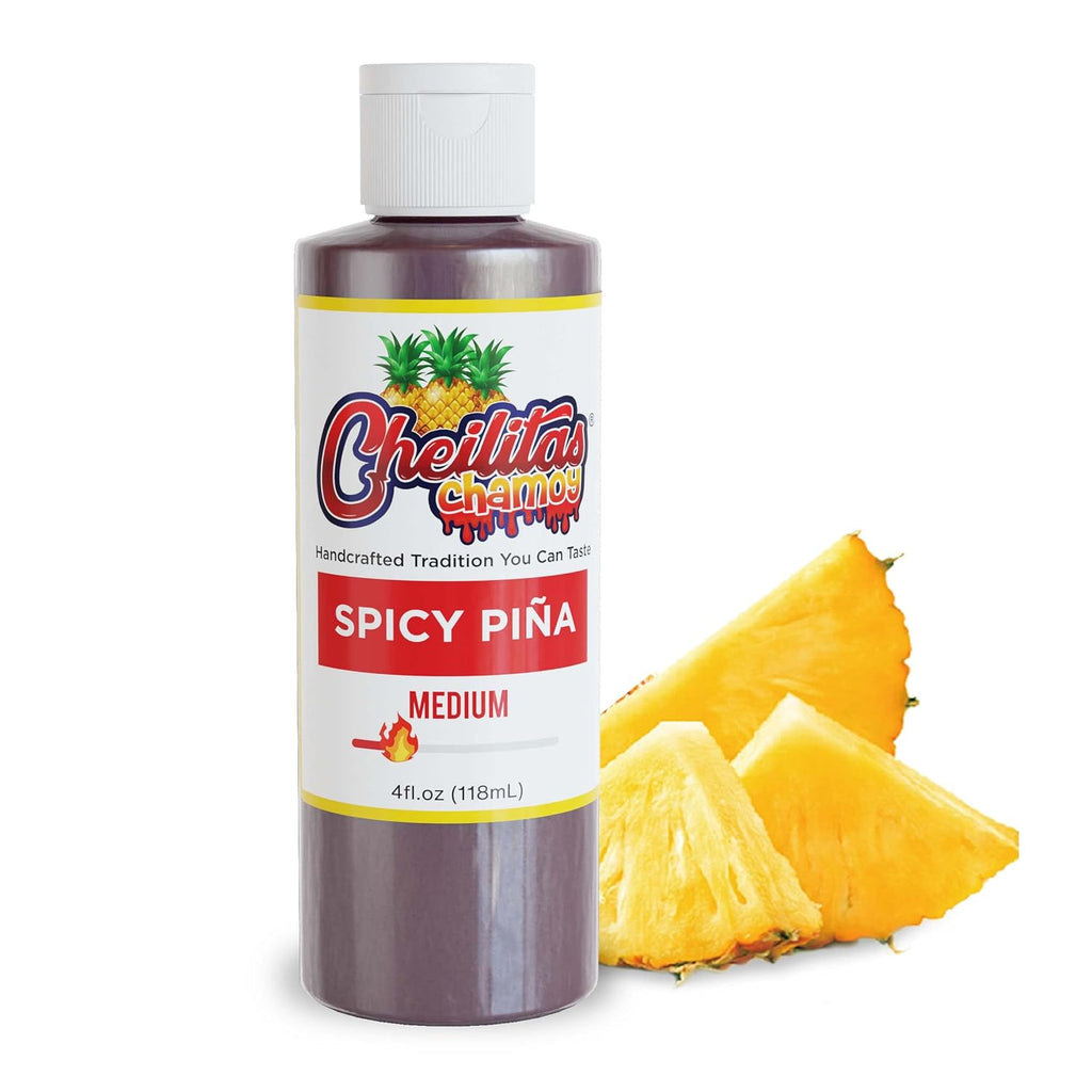 Cheilitas Chamoy All Natural Mexican Rim Candy Dip | Spicy Piña Grab & Go Bottle | Hand Crafted for Drinks, Cocktails, Micheladas, Beer and More