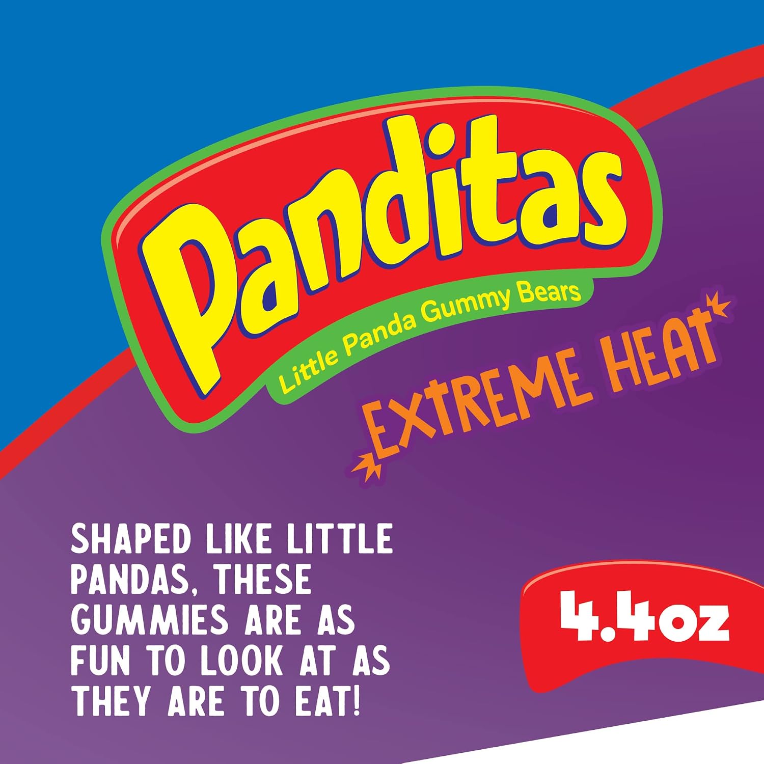Ricolino Panditas Little Panda Gummy Bears - Watermelon, Mango-Passion Fruit, Tamarind & Chamoy Candy - Extreme Heat Flavor, 4.4oz (6 bags)