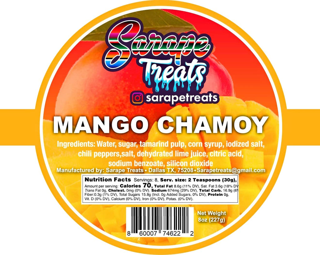 Sarape Treats Chamoy Rim Dip Mexican Tamarind Paste for Drinks, Fruit, Alcoholic Beverages, Candy, and More (Mango)