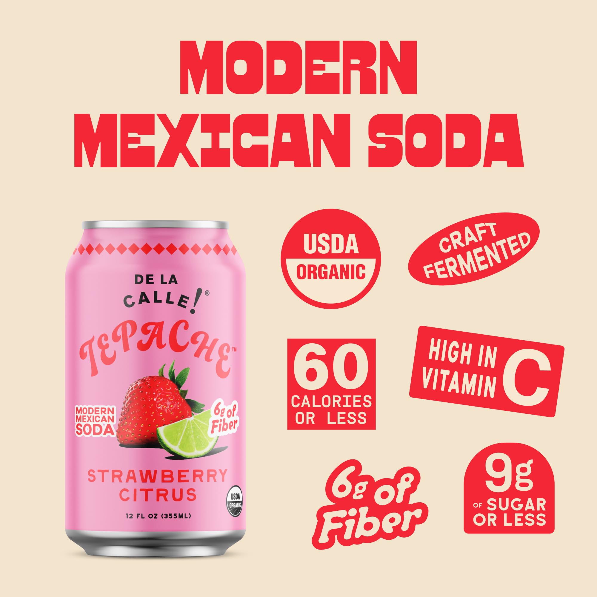 De La Calle Tepache - Mixta Variety Pack - Modern Mexican Soda - Craft Fermented Pineapple Sparkling Beverage - Certified Organic, Non-Alcoholic, Healthy Soda, Low Sugar, Low Calorie, Non-GMO
