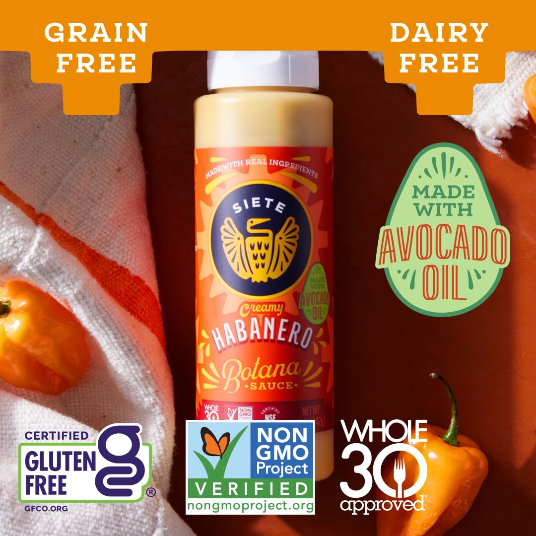 Siete Chamoy Botana Hot Sauce | Gluten Free | Vegan | Preservative Free | Non GMO | 10 Oz. Bottle (Pack of 4)