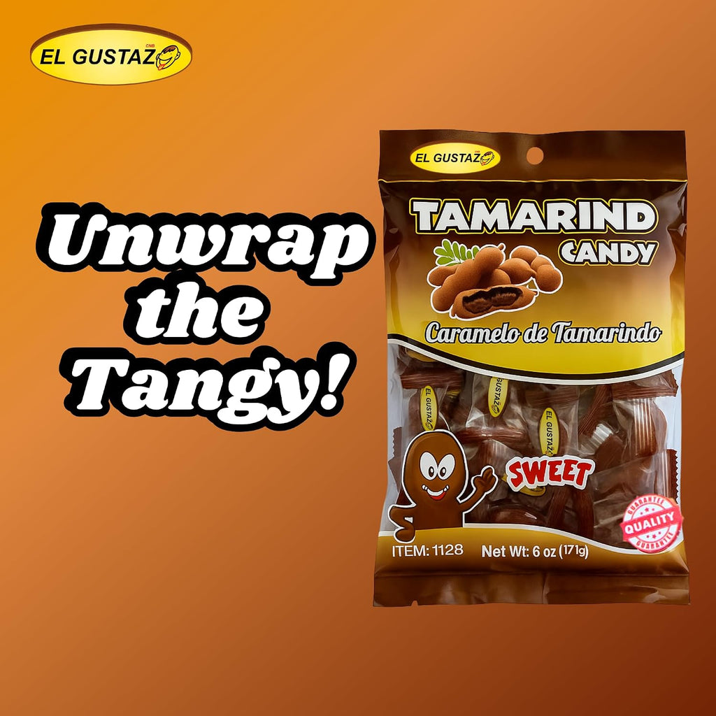 El Gustazo Tamarind Sweet Candy, Caramelo de Tamarindo, 6 oz Bag