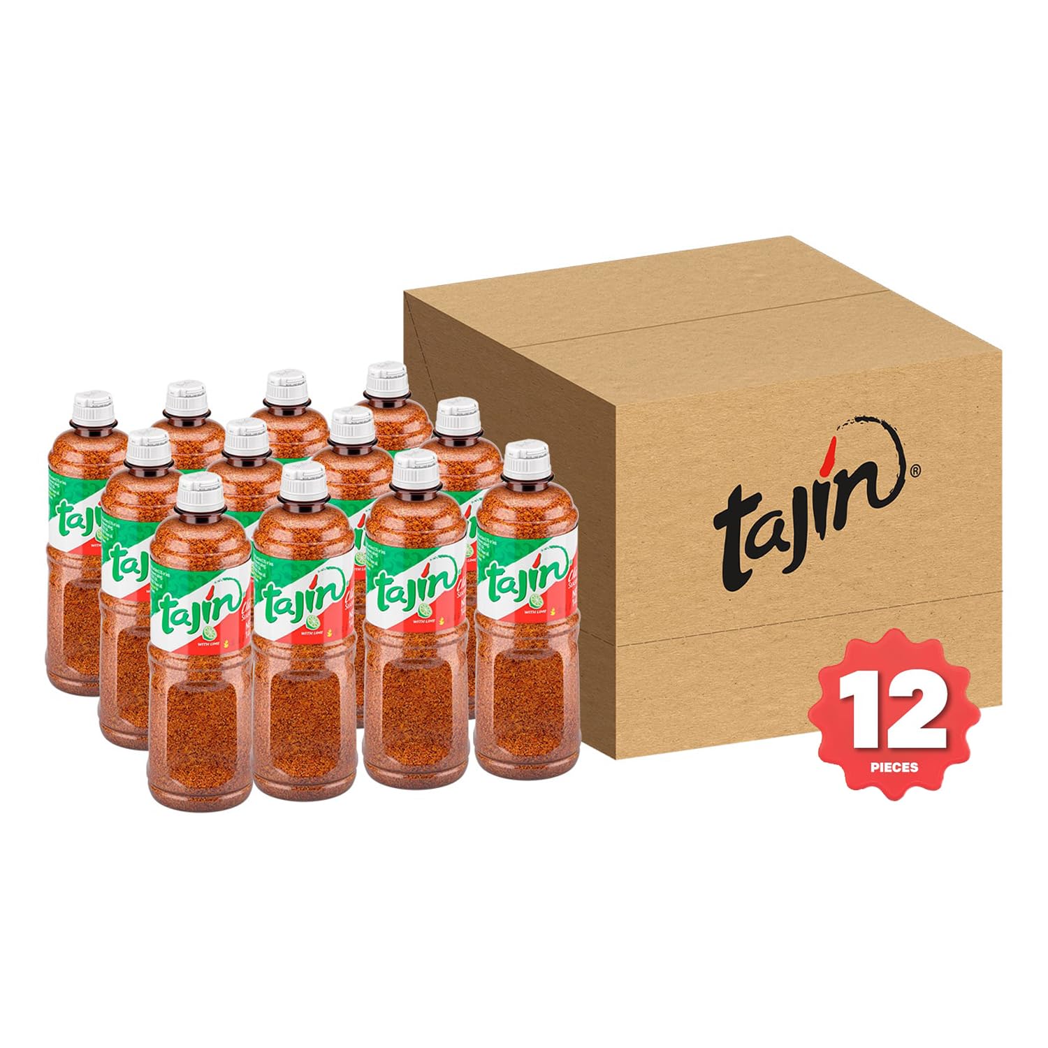 Tajin Clásico Seasoning Authentic Mexican Chili Lime Spice Blend for Fruit, Snacks, Tacos and Cocktails, Gluten-Free Zesty Flavor Enhancer 14 oz (Pack of 2)