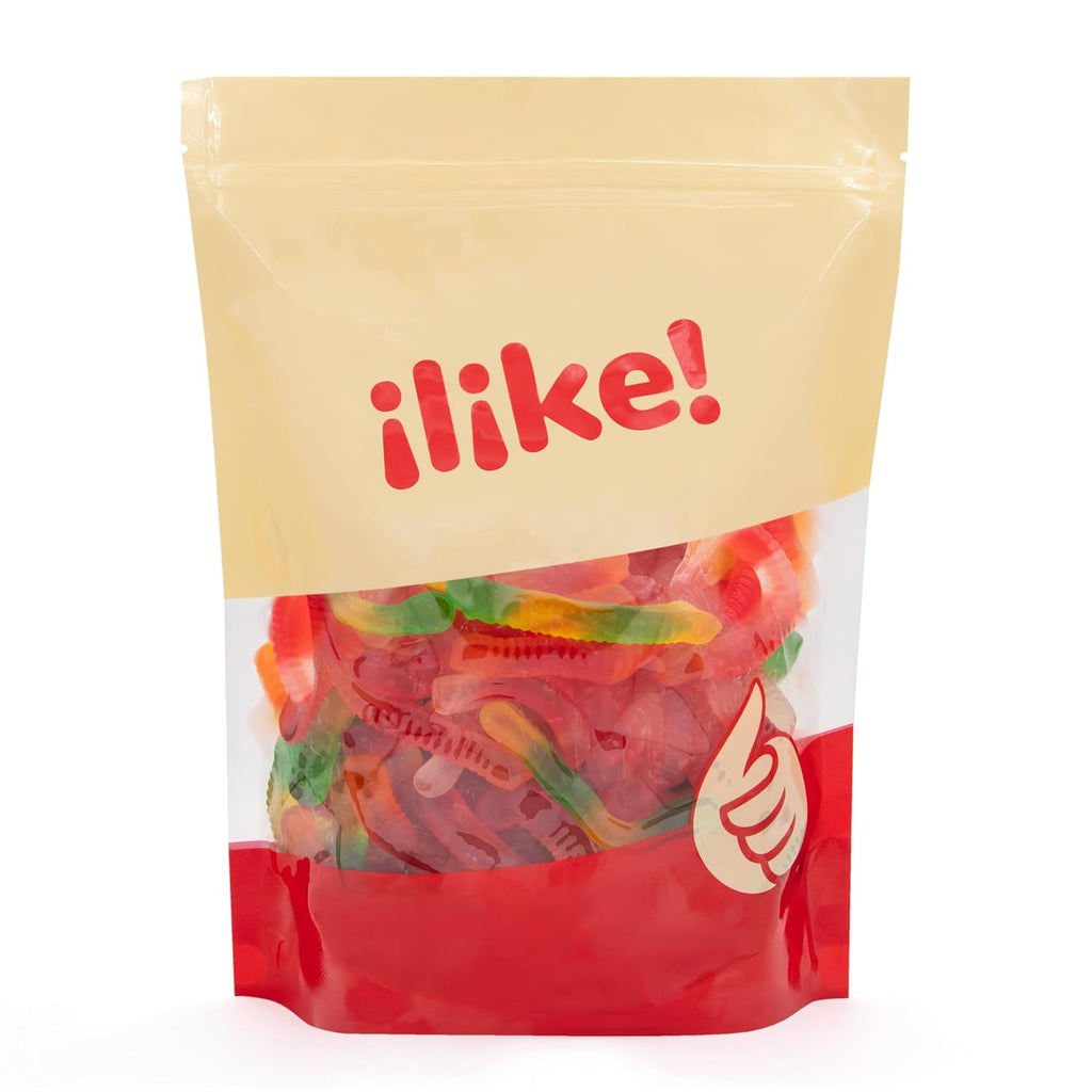Gummy Worms | 2-Pound Bag | Bulk Gummy Candy for Snacking, Sharing, Buffets, Party Favors & Goodie Bags | Assorted Fruit Gummies | Classic Chewy Candy