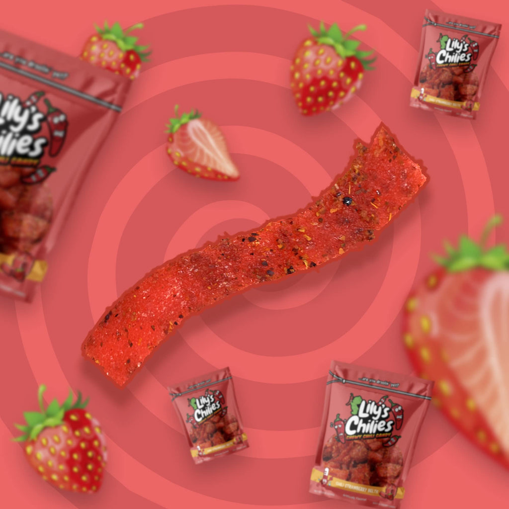 Lilys Chilies, Sour and Chili Chewy Candy (Chili Strawberry Belts)