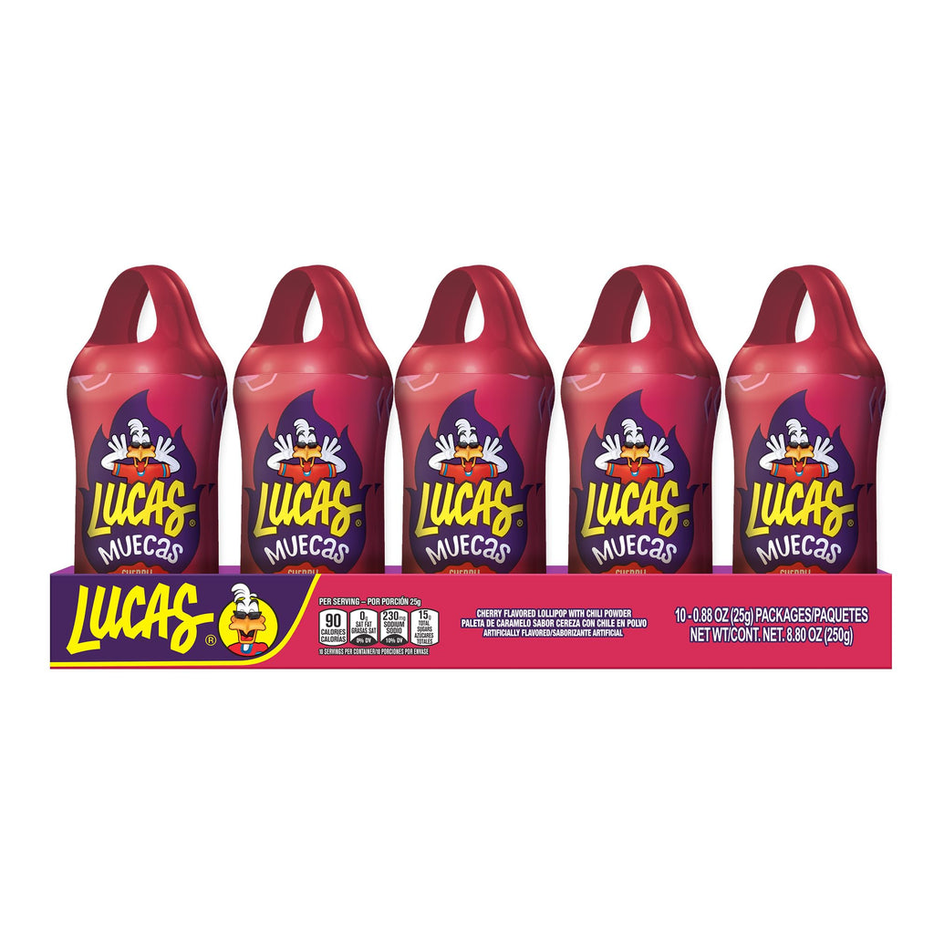Lucas Muecas Cherry Flavor Lollipop With Chili Powder, 8.8 Ounce Perfect Treat