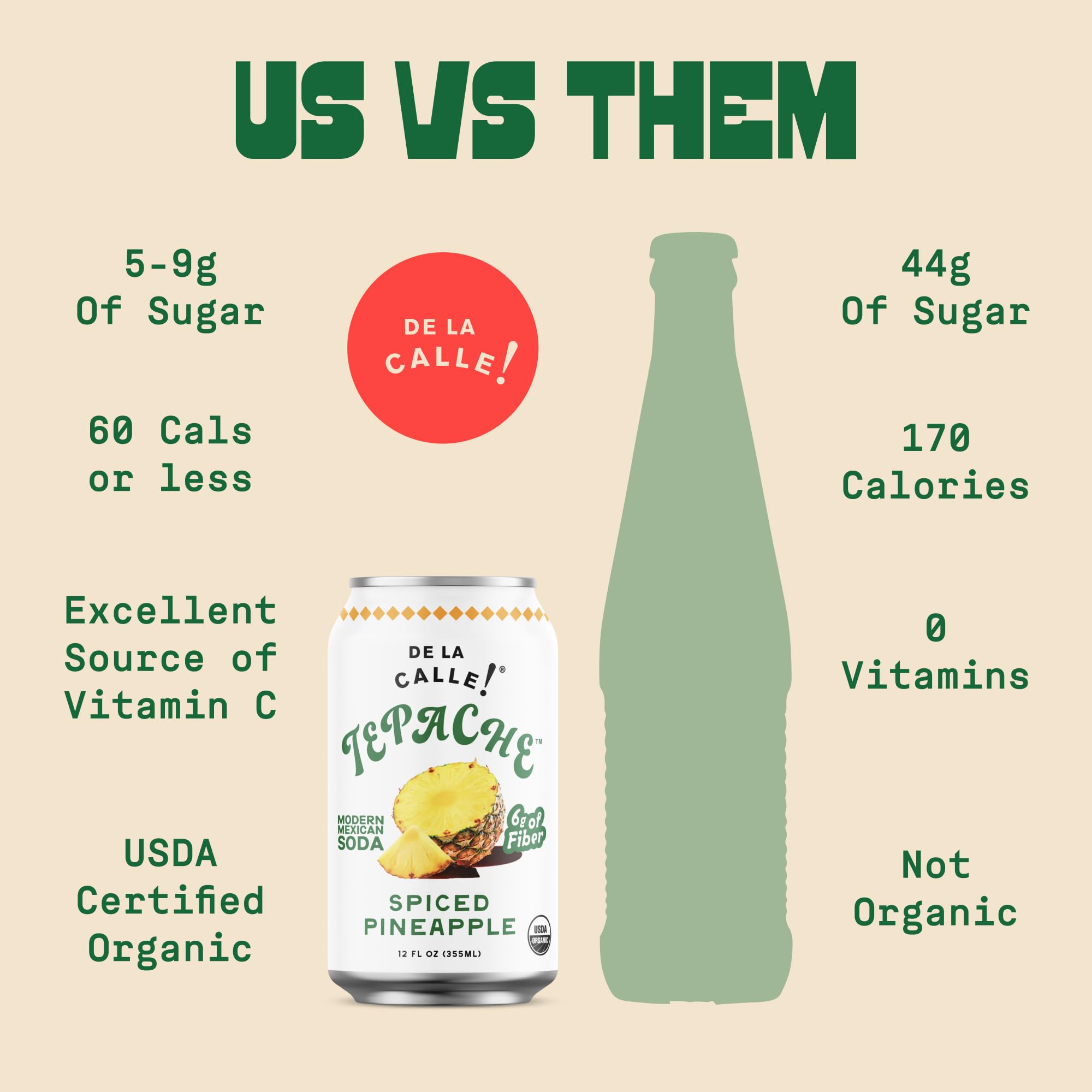 De La Calle Tepache - Mixta Variety Pack - Modern Mexican Soda - Craft Fermented Pineapple Sparkling Beverage - Certified Organic, Non-Alcoholic, Healthy Soda, Low Sugar, Low Calorie, Non-GMO
