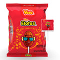 Vero Elotes Strawberry Flavored Lollipops Coated with Chili Powder 40 Count Bag (Net Wt. 22.4 Ounces) - Corn Shaped Mexican Candy - Individually Wrapped Lollipops for Piñatas, Halloween, and More.