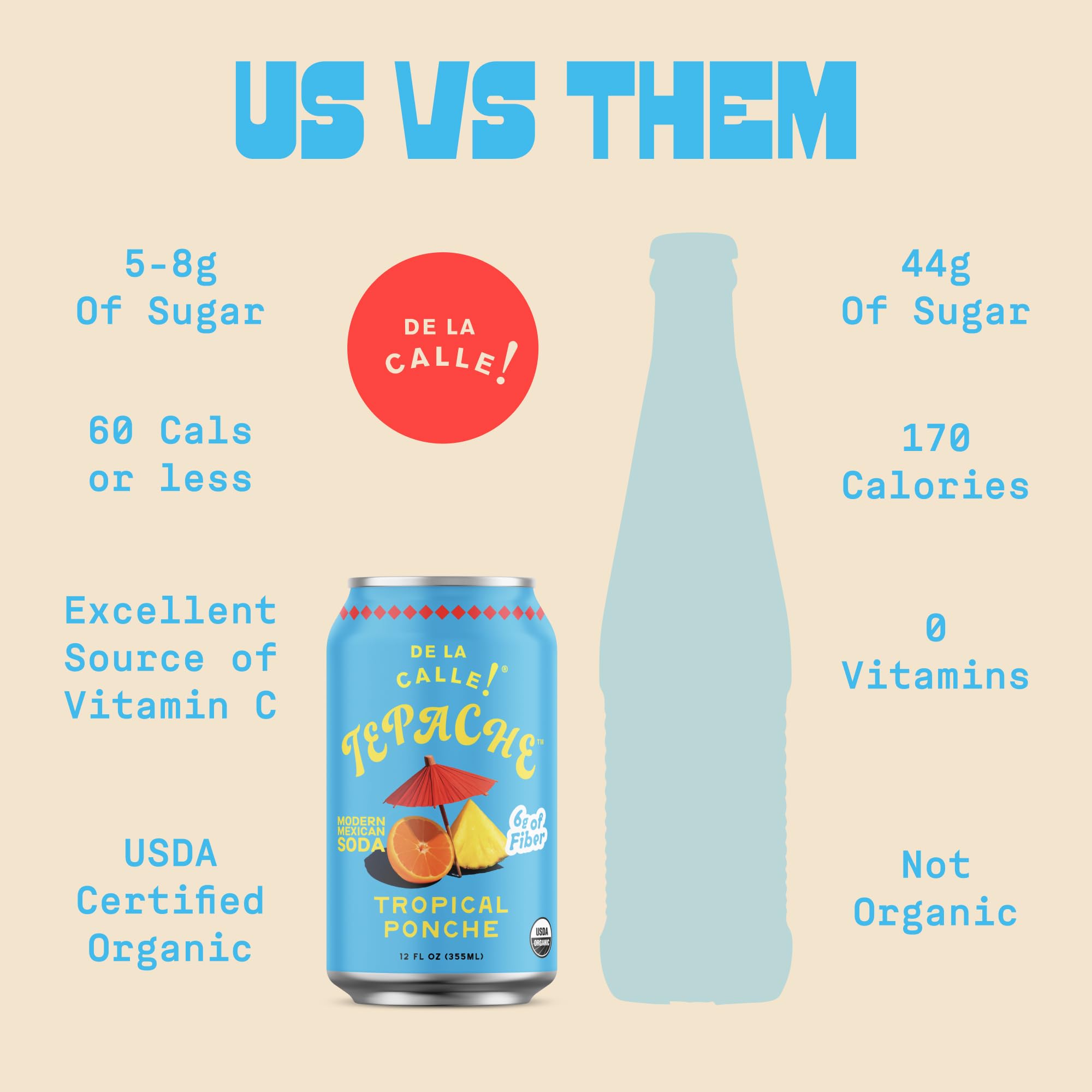 De La Calle Tepache - Mixta Variety Pack - Modern Mexican Soda - Craft Fermented Pineapple Sparkling Beverage - Certified Organic, Non-Alcoholic, Healthy Soda, Low Sugar, Low Calorie, Non-GMO
