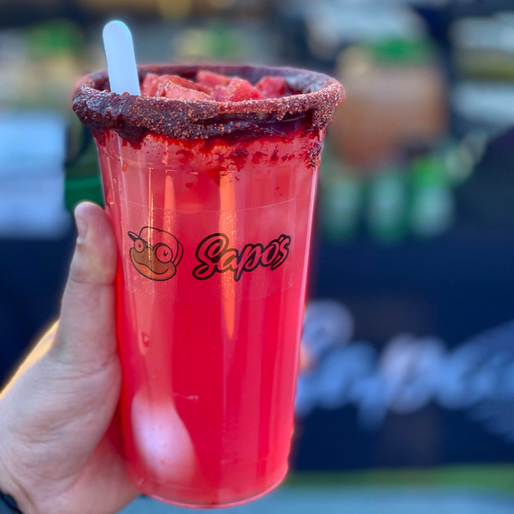 Sapo's Miches Chamoy Rim Dip - Tamarind Candy Sauce for Drinks, Micheladas & Cocktails, 8 oz (Pineapple)