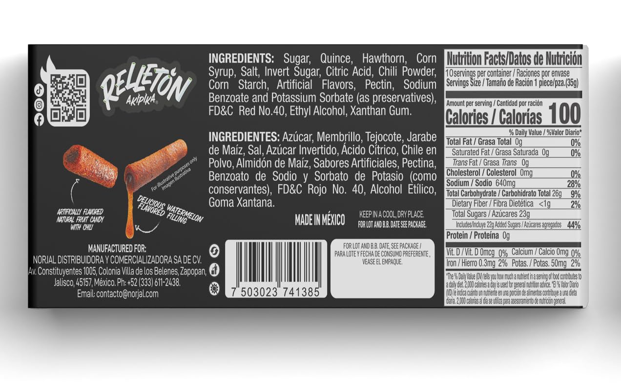 AKIPIKA RELLETON SANDIA 10 PZ OF 35 GR (1 DISPLAY)