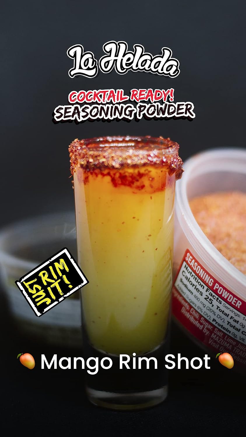La Helada Rim Dip Bundle! Tamarind Flavored Paste, Mango Flavored Paste and Cocktail Ready Seasoning Powder Chili Flavor Rim Dip! Escarchador/Rimmer for Drinks, Cocktails and Micheladas!