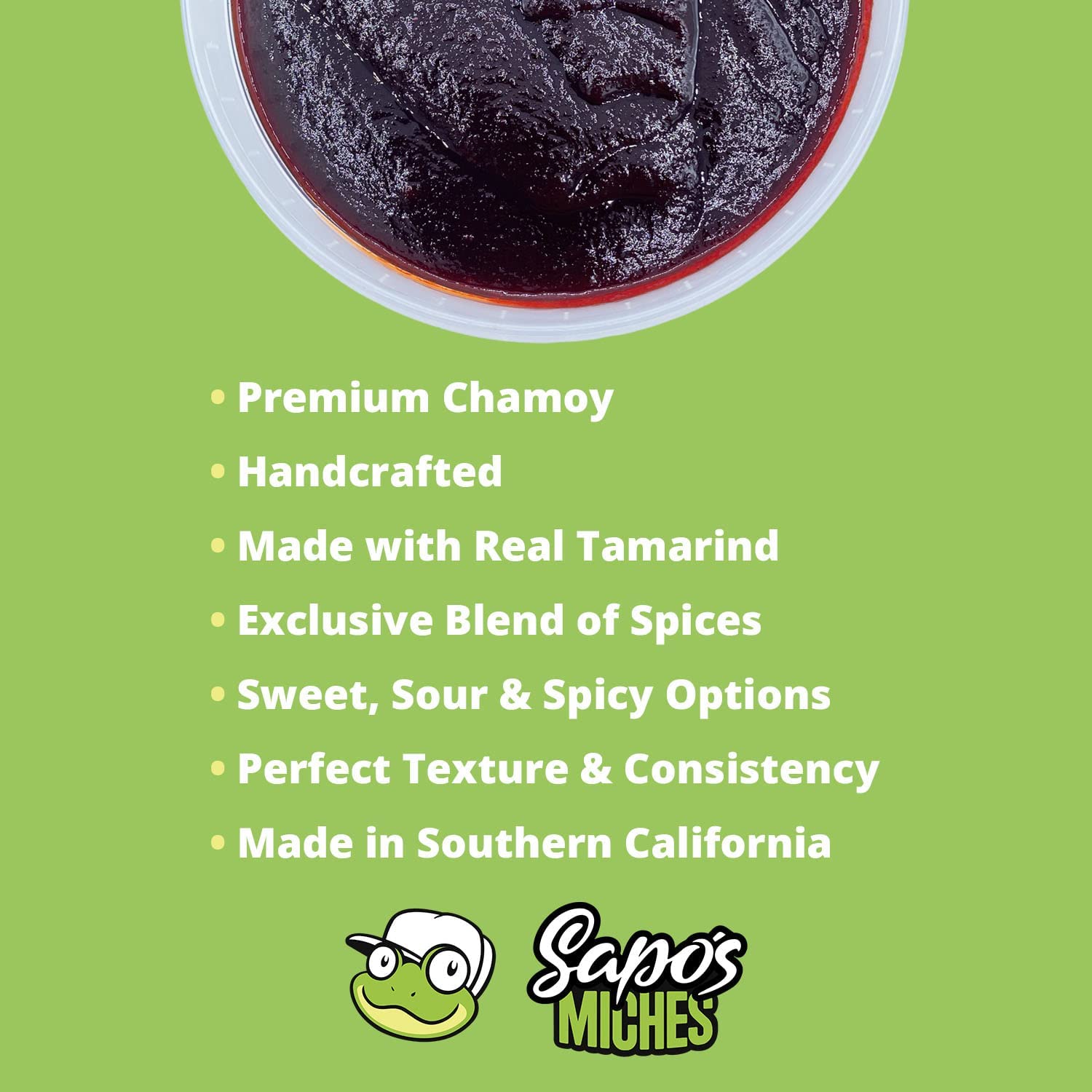 Sapo's Miches Chamoy Rim Dip - Tamarind Candy Sauce for Drinks, Micheladas & Cocktails, 8 oz (Pineapple)