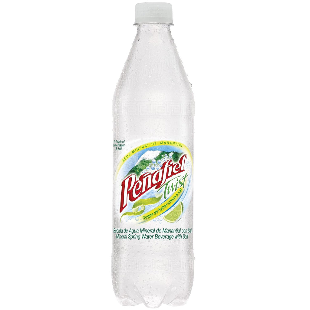 Peñafiel Twist Limón Mineral Spring Water, 20.3 Fluid Ounce Bottle (Pack of 12)