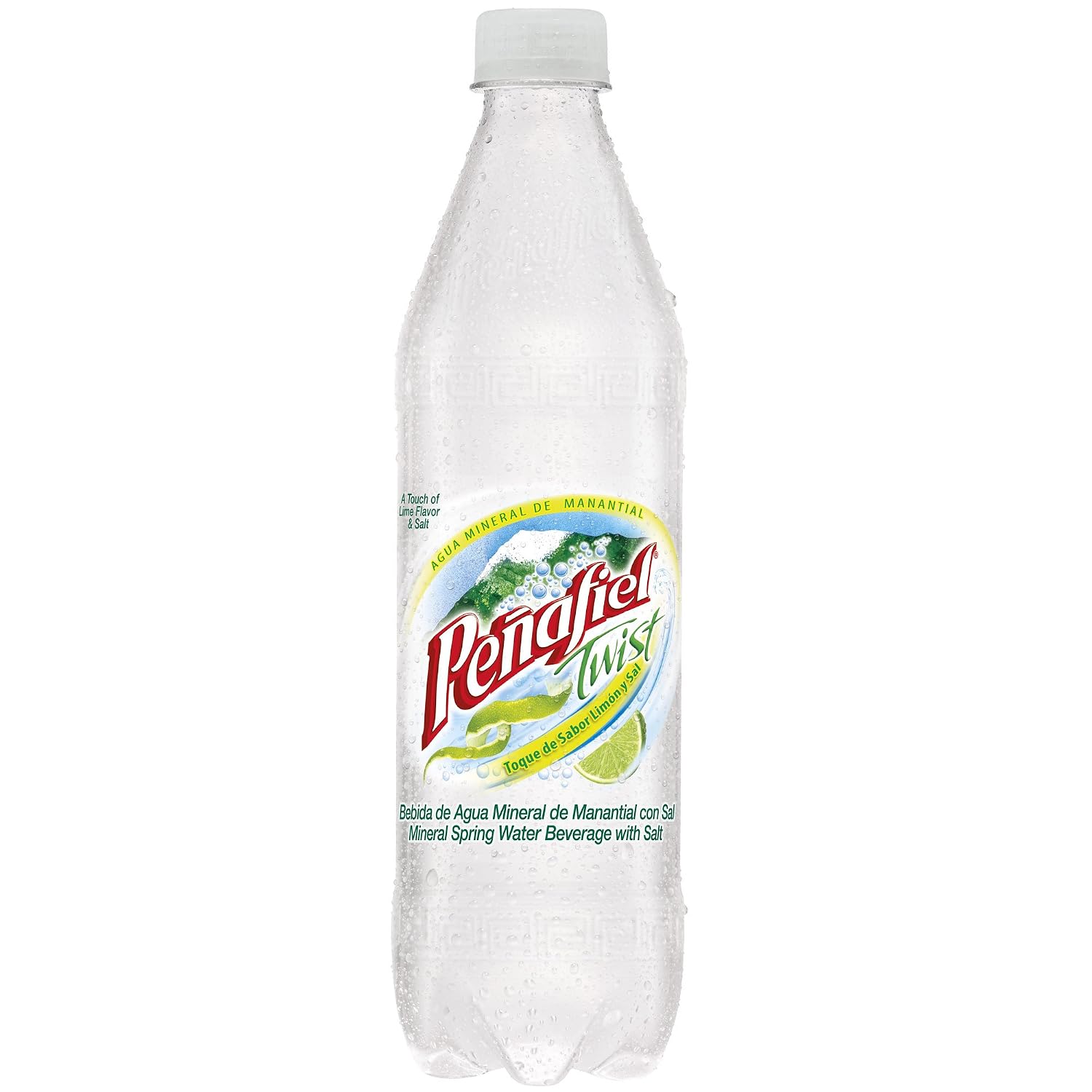 Peñafiel Twist Limón Mineral Spring Water, 20.3 Fluid Ounce Bottle (Pack of 12)