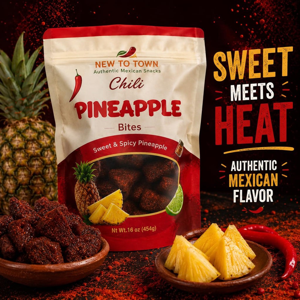 Dried Chili Pineapple Chunks 1 lb, Spicy Dehydrated Pineapple, Sweet and Spicy Mexican Snack, Chili Candy, Botana Mexicana, Spicy Snacks, New to Town