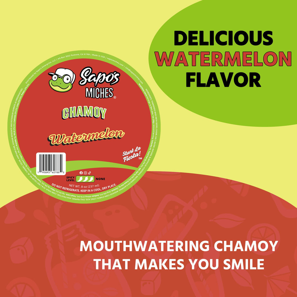 Sapo's Miches Chamoy Rim Dip - Tamarind Candy Sauce for Drinks, Micheladas & Cocktails, 8 oz (Pineapple)
